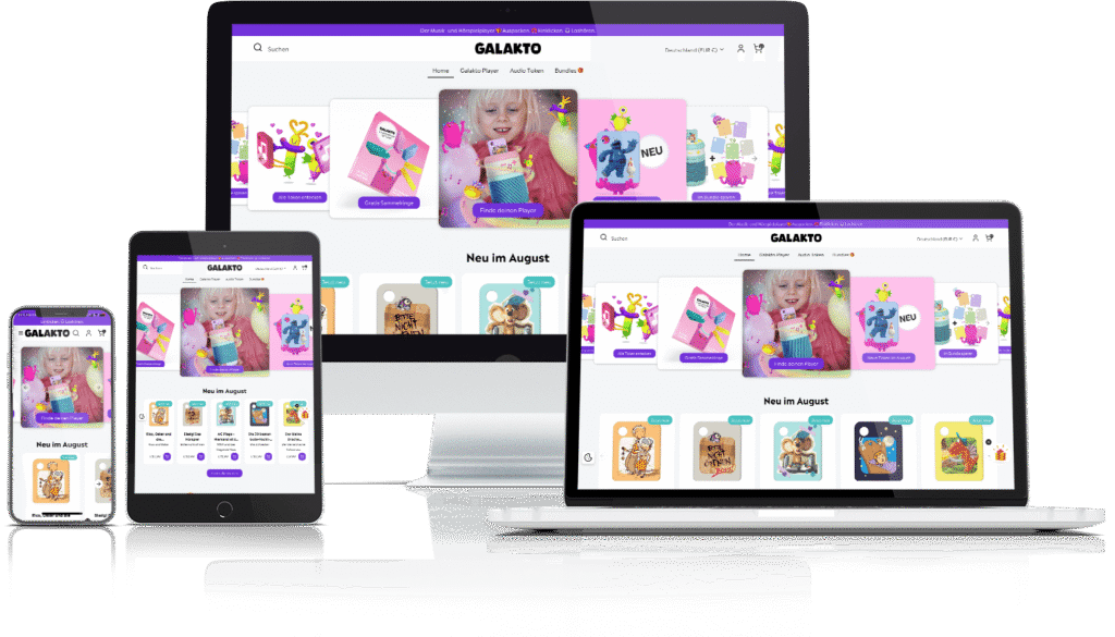 Screenshot des Shopify-Shops von Galakto