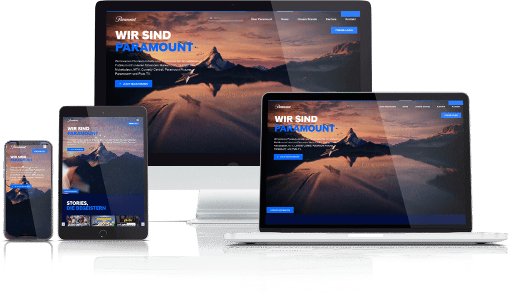 Screenshot des Paramount-Presseportals